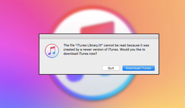 Устранение ошибки iTunes Library.itl